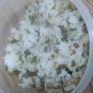 カルシウムたっぷり！　「じゃこ入り高菜チャーハン」